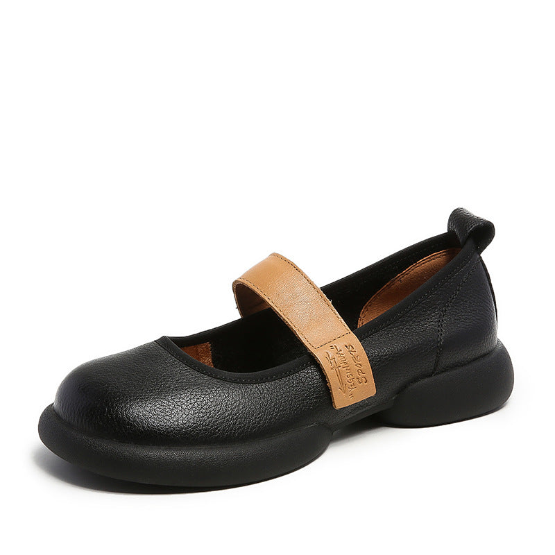 Women Casual Retro Soft Leather Flats-RAIIFY
