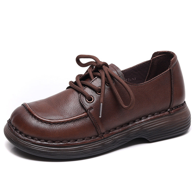 Women Handmade Soft Leather Retro Casual Shoes-RAIIFY