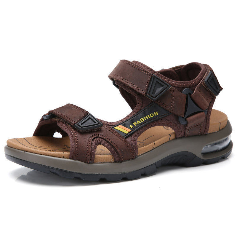 Men Summer Leather Casual Air Cushion Sandals-RAIIFY