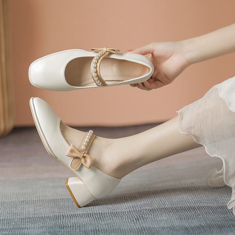 Women Stylish Elegant Low Chunky Heel Pumps-RAIIFY