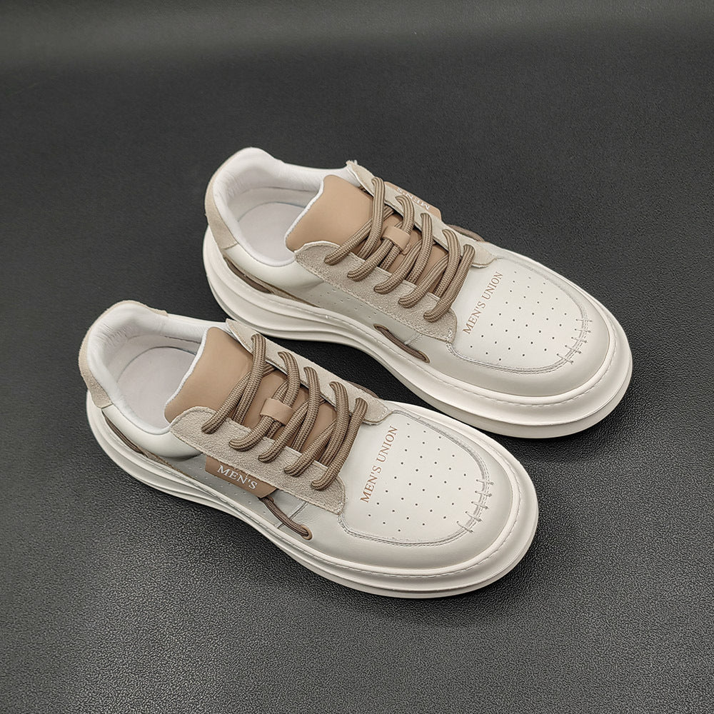Men Fashion Casual Patchwork Leather Sneakers-RAIIFY