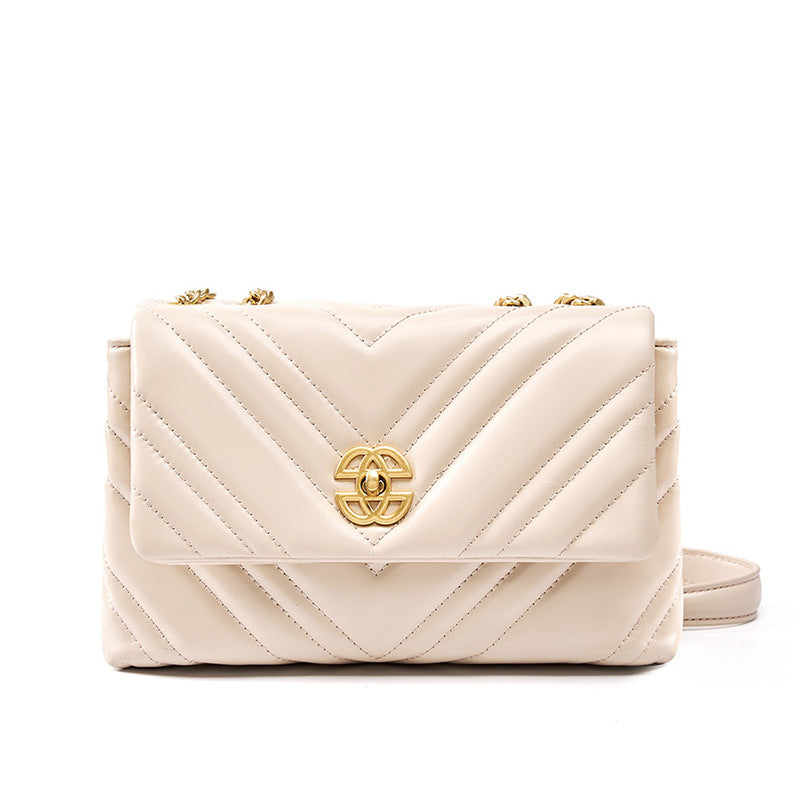 Women Stylish Leather Casual Chain Strap Shoulder Bag-RAIIFY