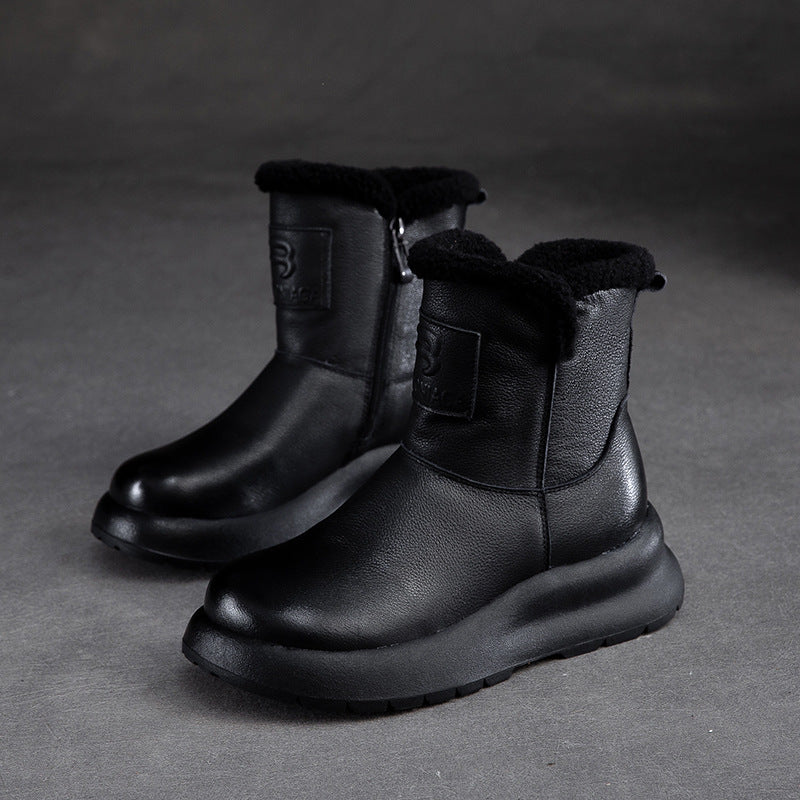 Women Retro Furred Winter Snow Boots-RAIIFY