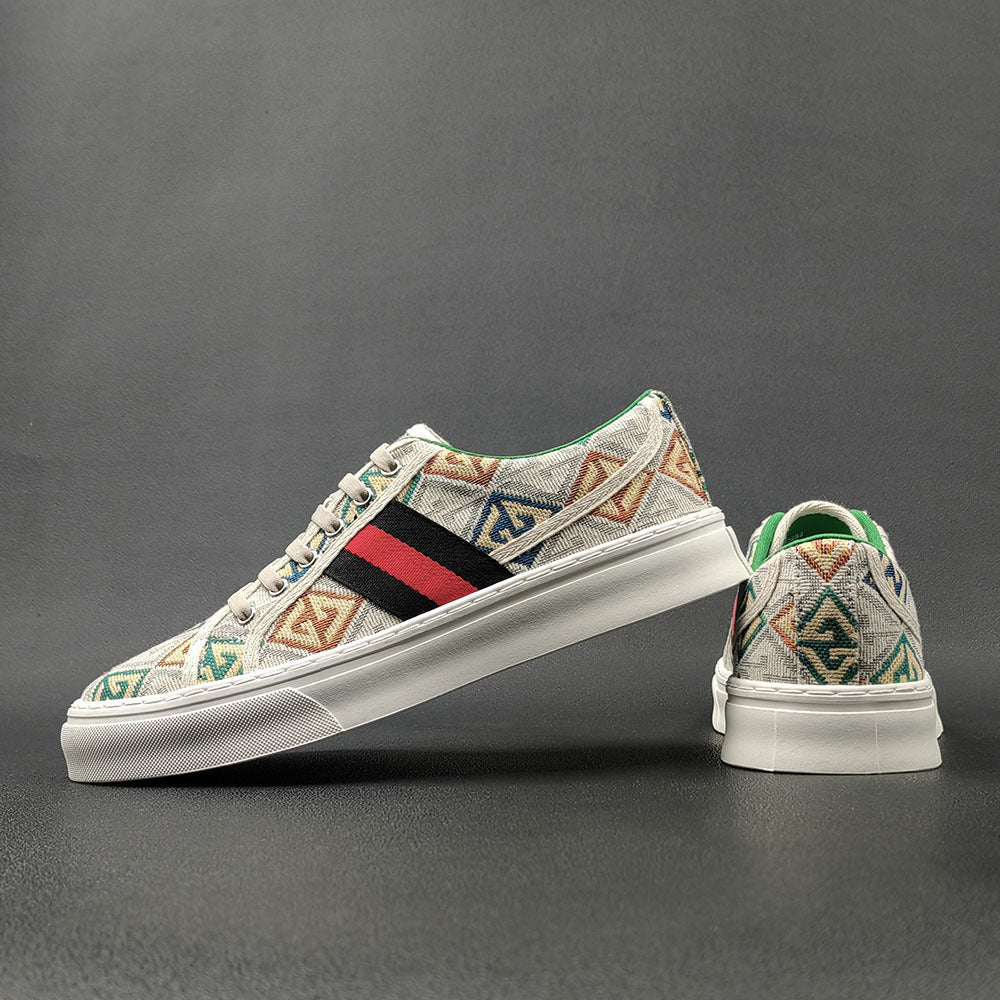 Men Stylish Canvas Flat Casual Shoes-RAIIFY