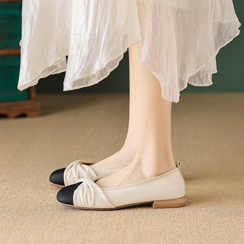 Women Retro Casual Leather Soft Flats-RAIIFY