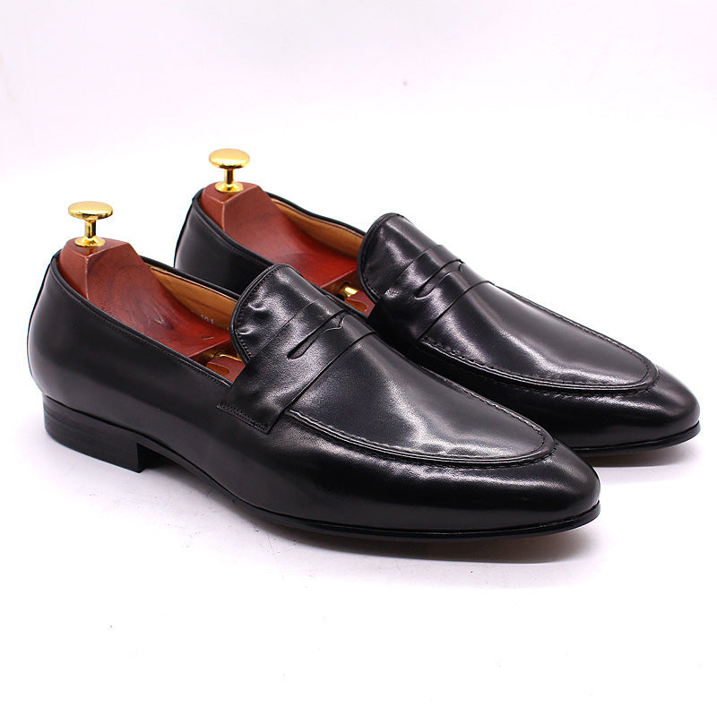 Men Cowhide Casual Leather Retro Loafers-RAIIFY