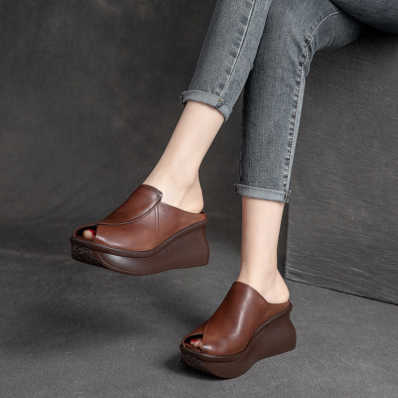 Women Summer Retro Platform Sandals Slides-RAIIFY