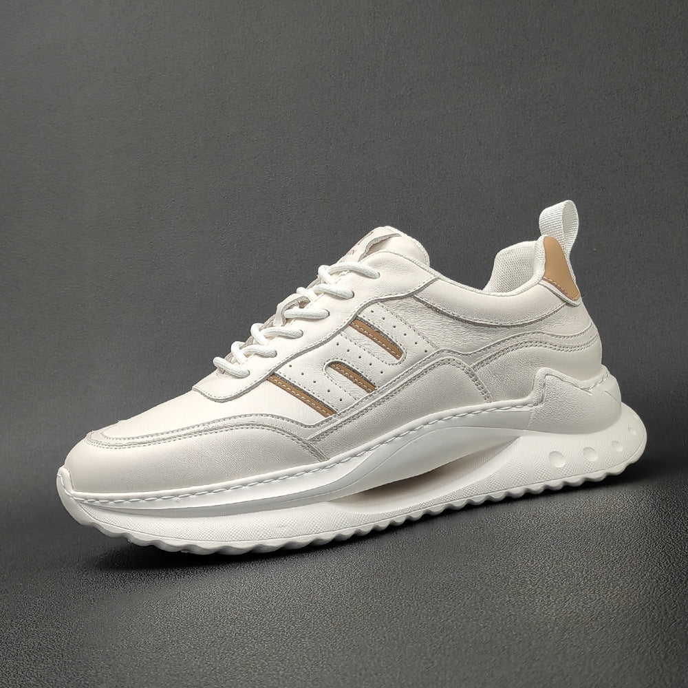 Men Stylish Thick Soled Leather Casual Shoes-RAIIFY
