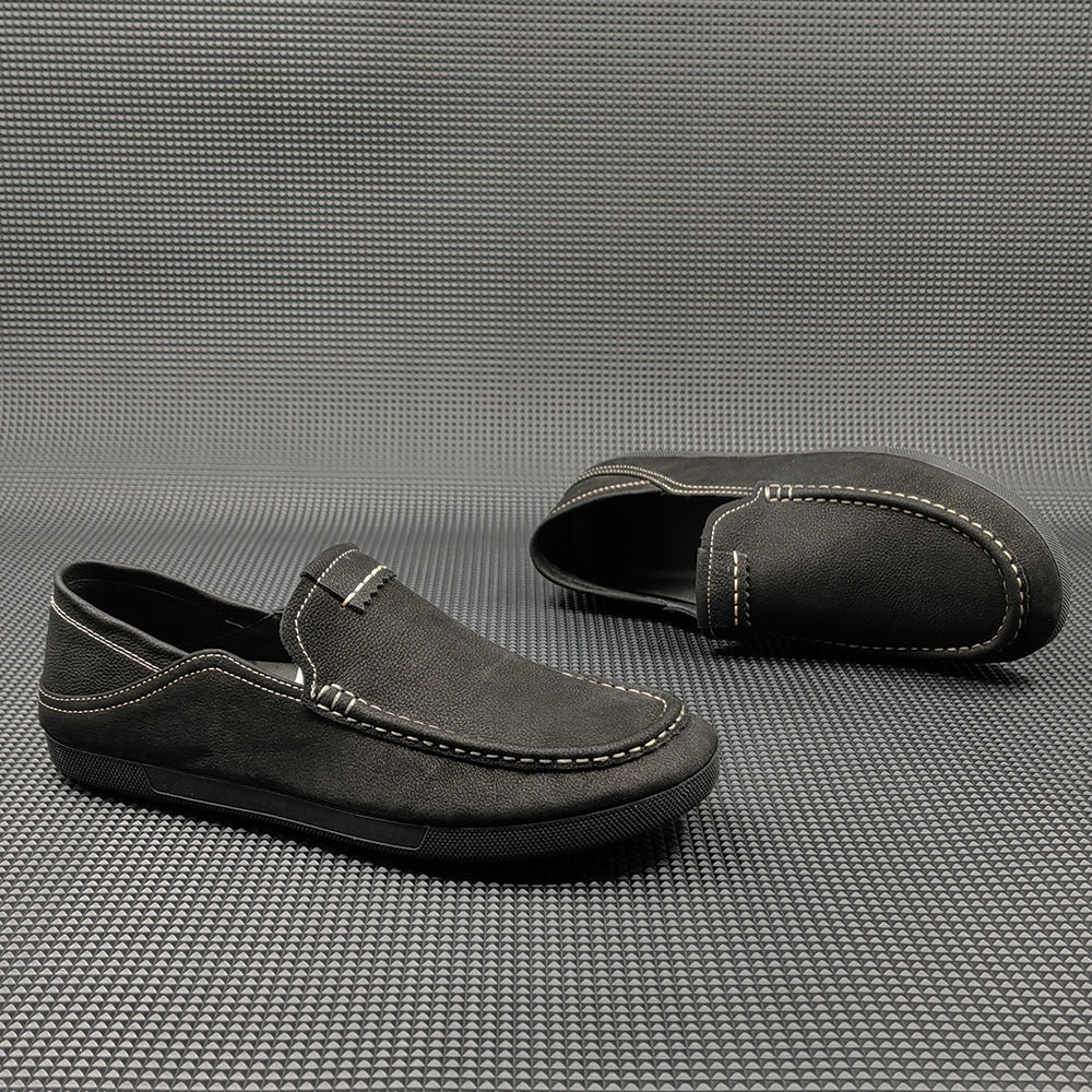 Men Handmade Minimalist Soft Leather Casual Loafers-RAIIFY