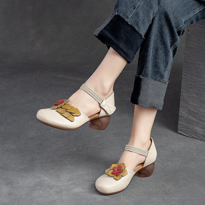 Women Summer Retro Casual Heel Sandals-RAIIFY