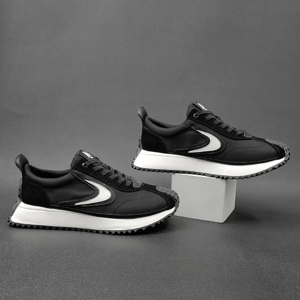 Men Fashion Patchwork Leather Casual Sneakers-RAIIFY