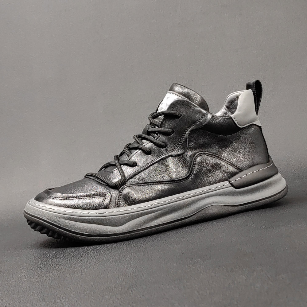 Men Fashion Patchwork Leather Casual Shoes-RAIIFY