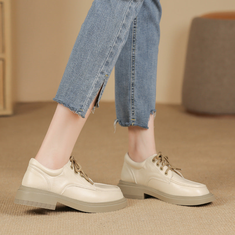Women Minimalist Casual Soft Lace-up Loafers-RAIIFY