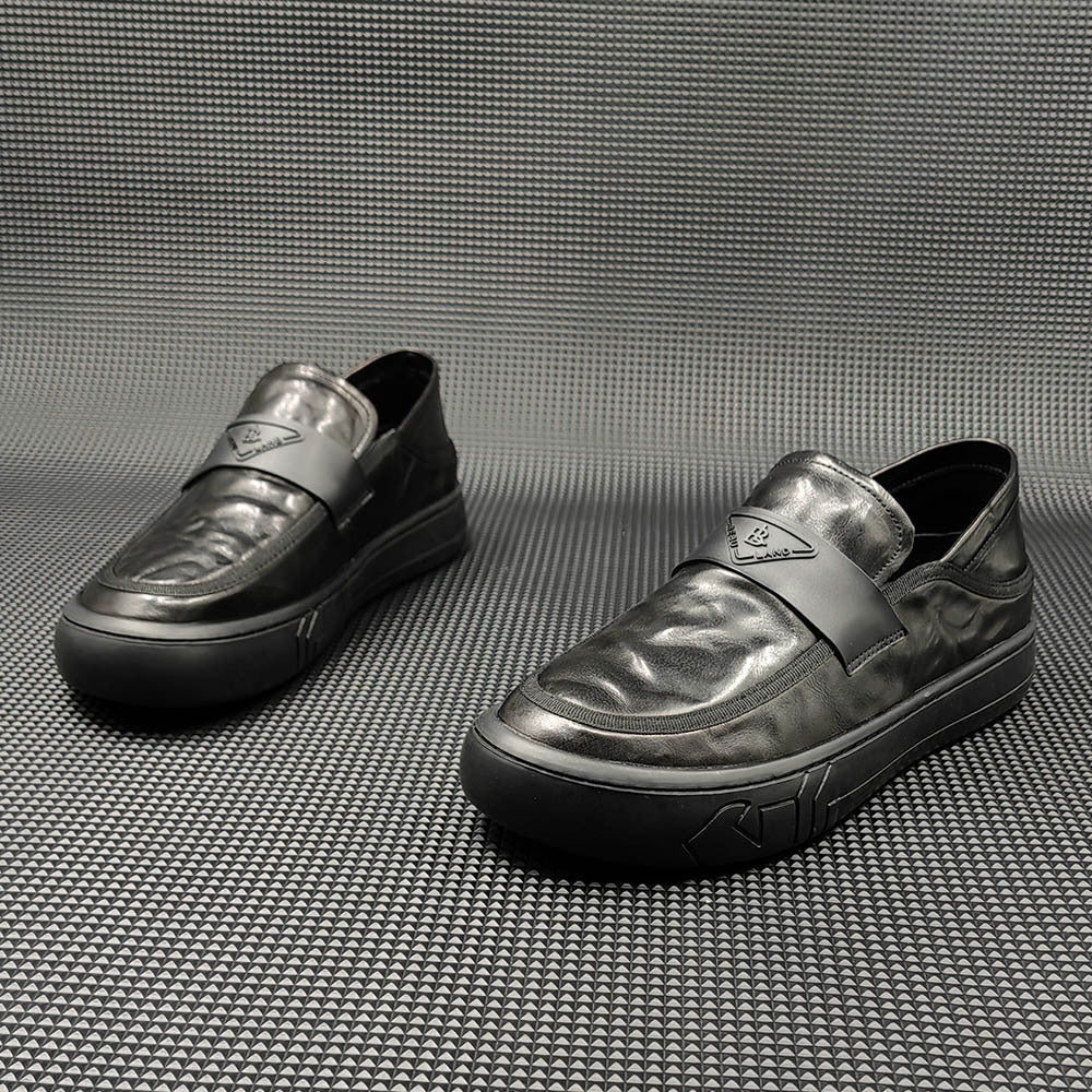 Men Minimalist Soft Leather Flat Casual Loafers-RAIIFY