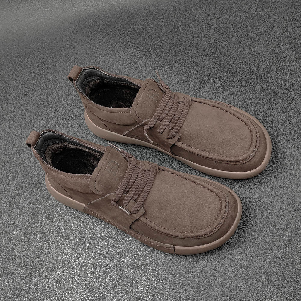Men Minimalist Soft Leather Flat Casual Shoes-RAIIFY