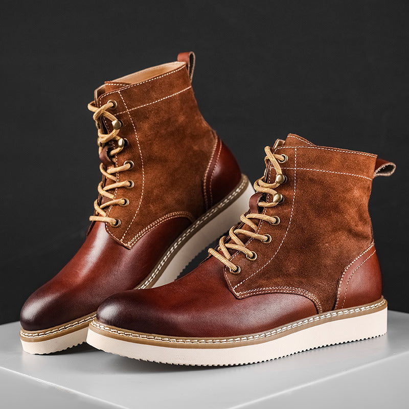 Men Retro Casual Leather Handmade Boots-RAIIFY