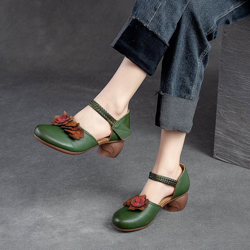 Women Summer Retro Casual Heel Sandals-RAIIFY