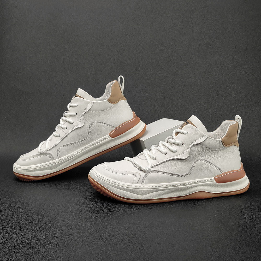 Men Fashion Patchwork Leather Casual Shoes-RAIIFY