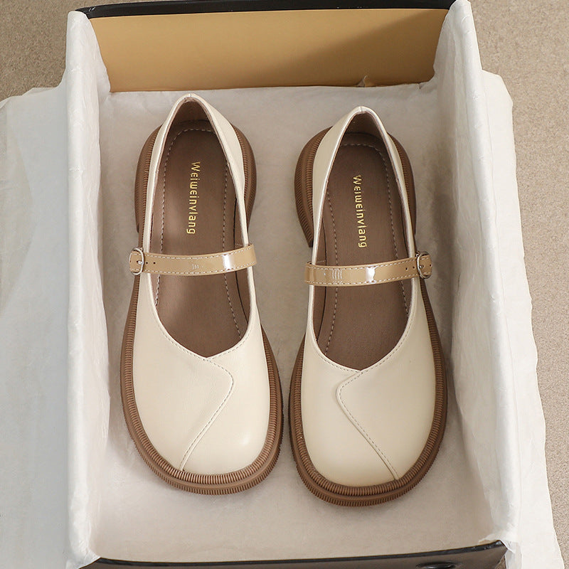Women Casual Soft Buckle Patchwork Loafers-RAIIFY