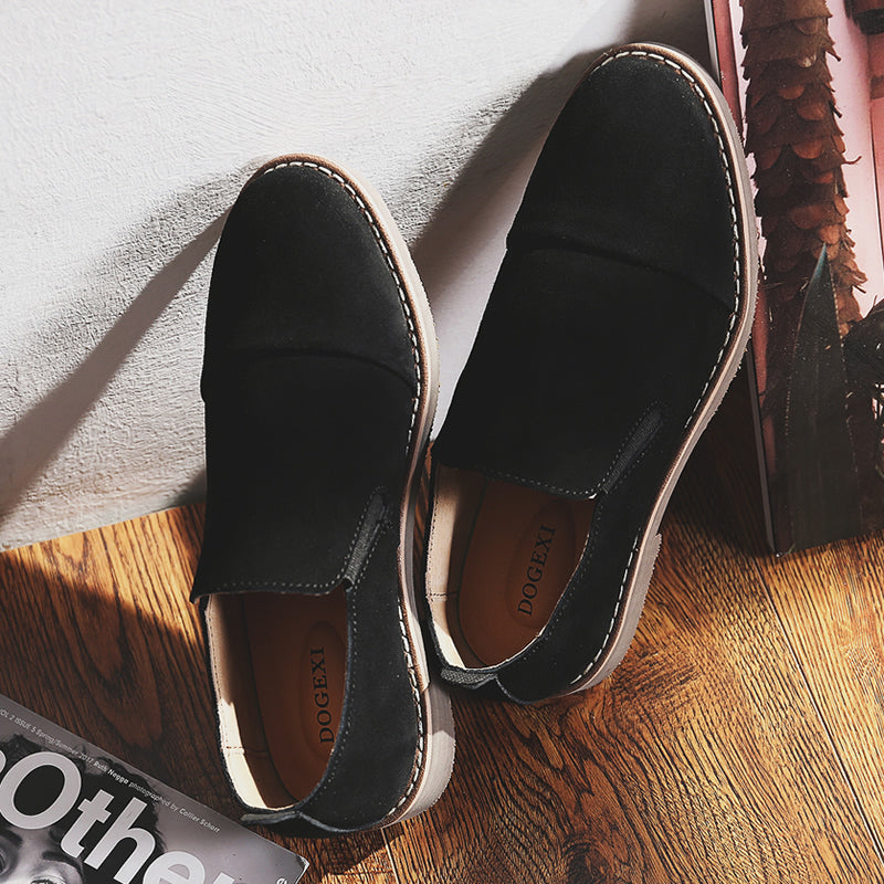 Men Summer Autumn Retro Leather Flats Loafers-RAIIFY