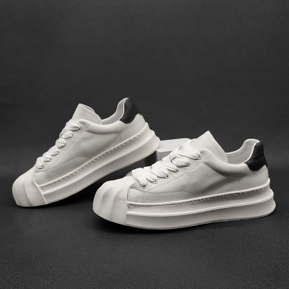 Men Casual Fashion Leather Flat Sneakers-RAIIFY
