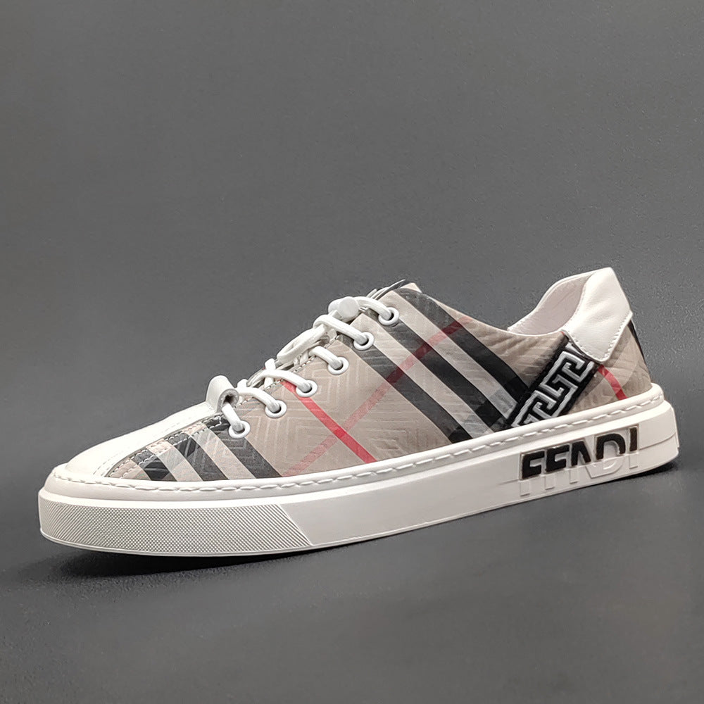 Men Ice Silk Canvas Flat Fashion Casual Shoes-RAIIFY