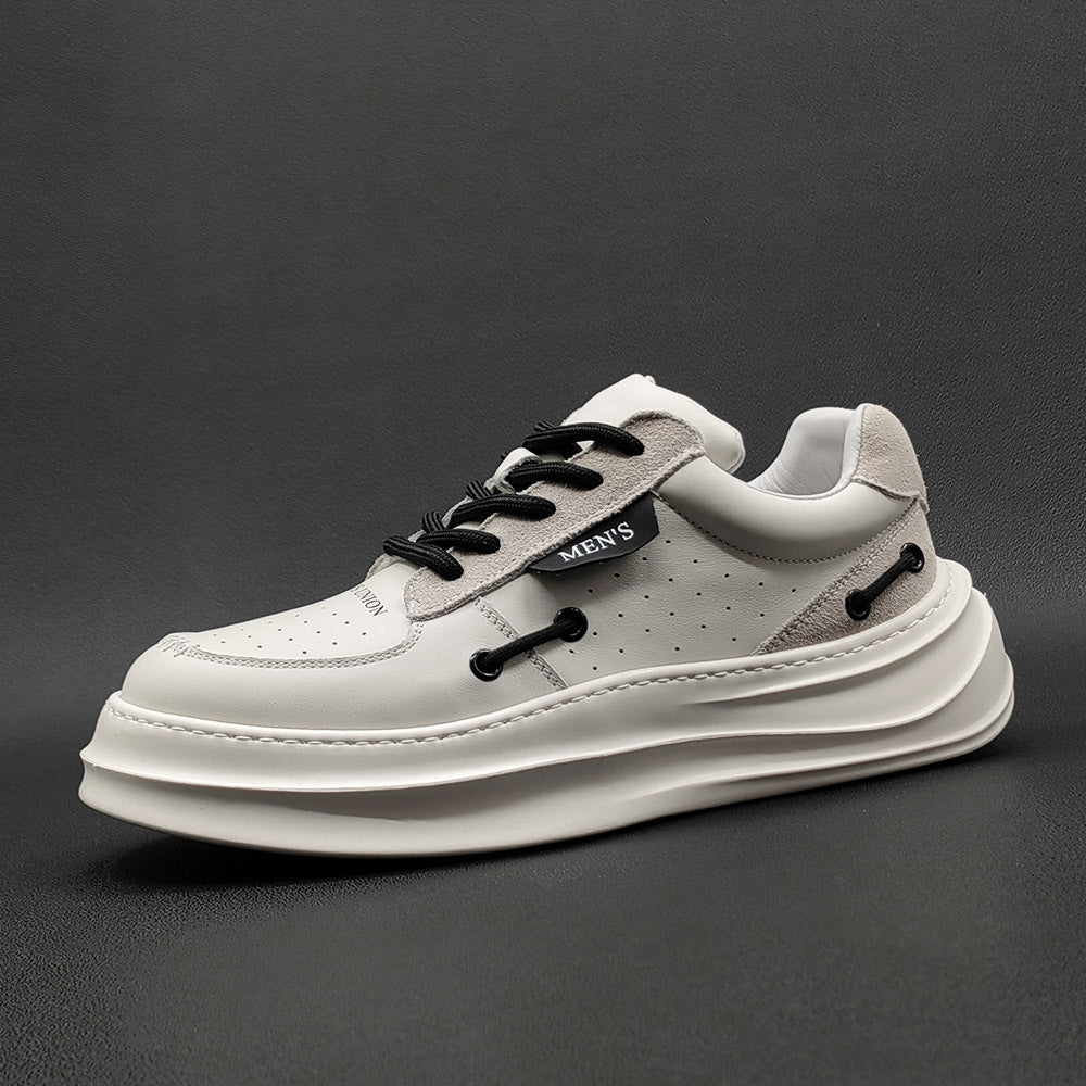 Men Fashion Casual Patchwork Leather Sneakers-RAIIFY