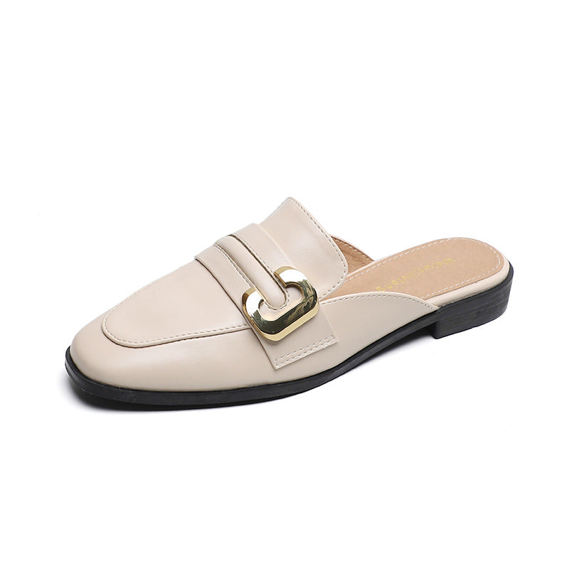 Women Retro Pointed Toe Flat Mules-RAIIFY