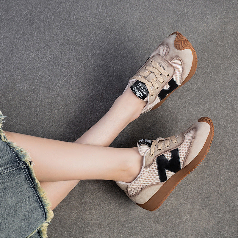 Women Color Matching Breathable Mesh Casual Sneakers-RAIIFY
