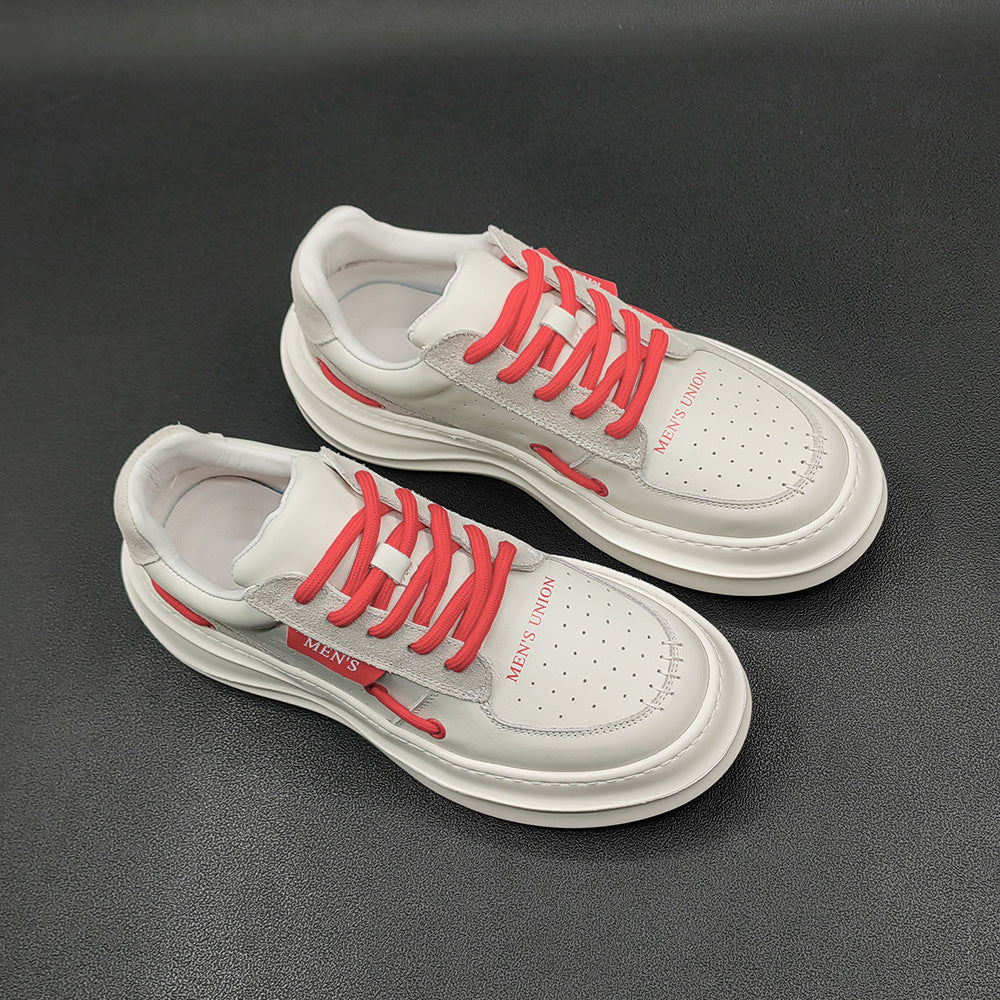 Men Fashion Casual Patchwork Leather Sneakers-RAIIFY