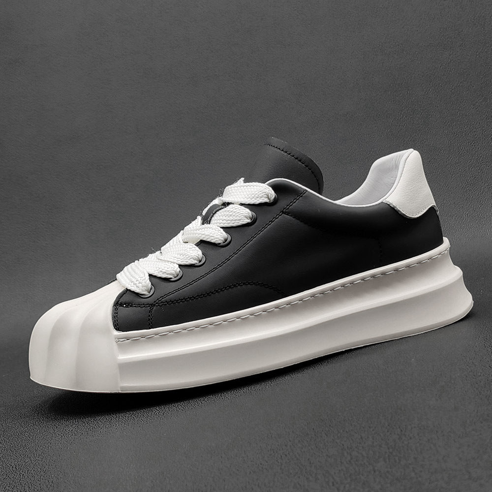 Men Casual Fashion Leather Flat Sneakers-RAIIFY