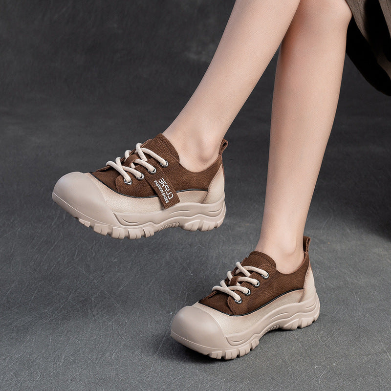 Women Minimalist Soft Leather Comfort Casual Shoes-RAIIFY