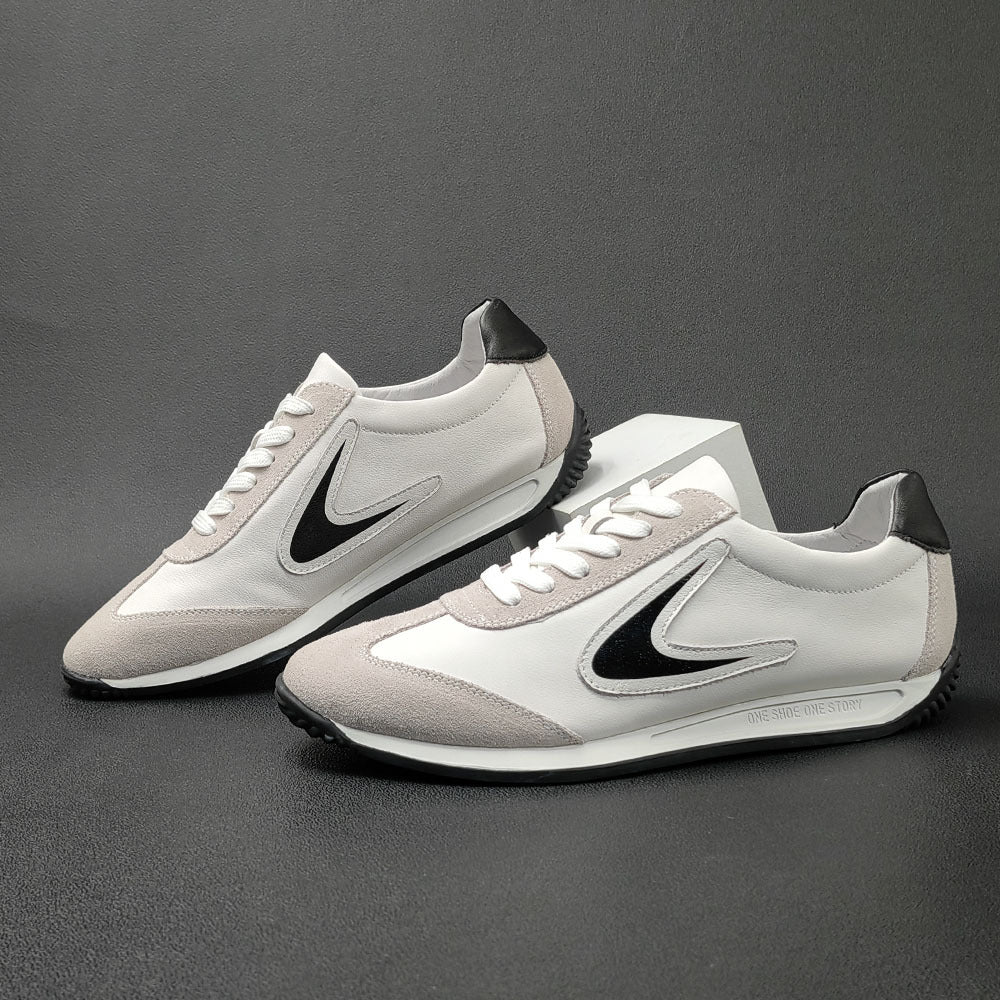 Men Stylish Soft Cowhide Patchwork Flat Casual Shoes-RAIIFY