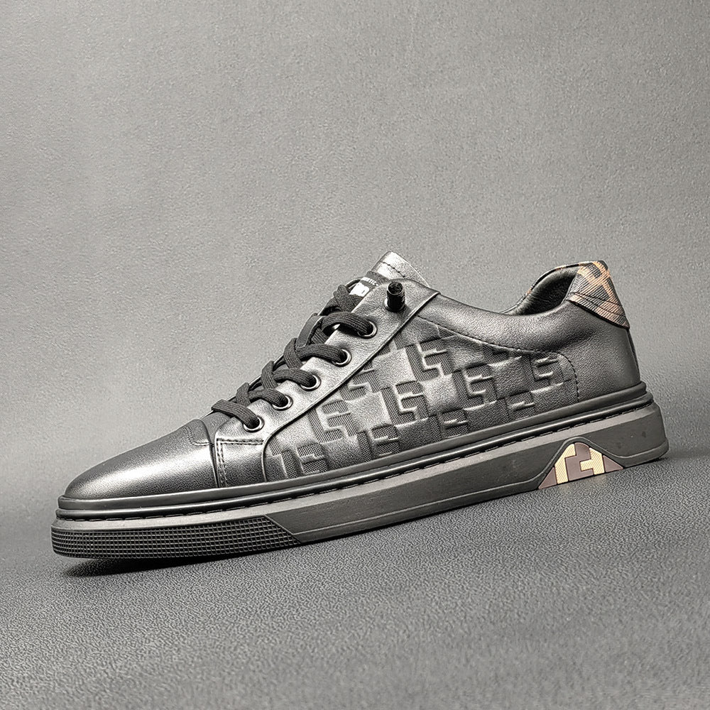Men Stylish Figured Leather Fashion Casual Sneakers-RAIIFY