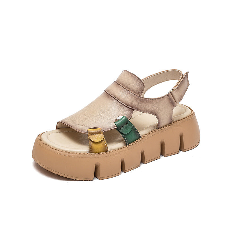 Women Summer Retro Platform Casual Sandals-RAIIFY