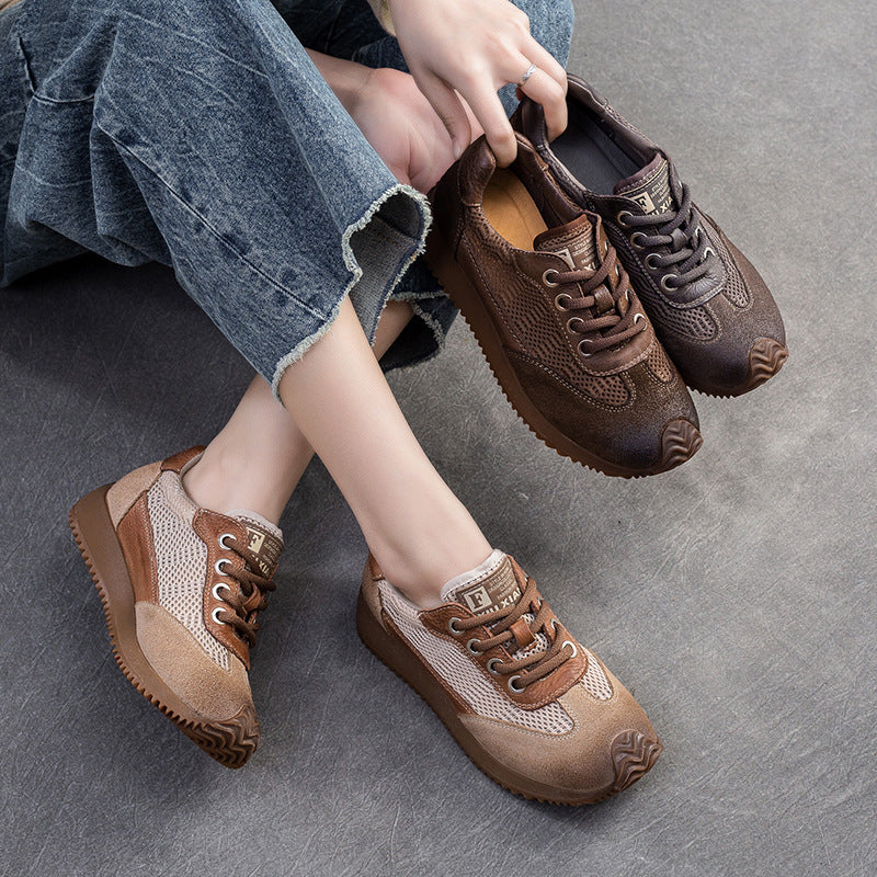Women Retro Breathable Patchwork Casual Shoes-RAIIFY