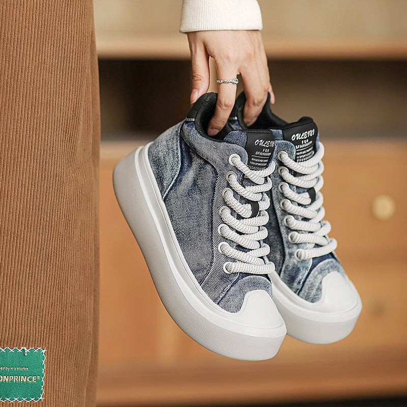 Women Stylish Denim Casual Ankle Boots-RAIIFY