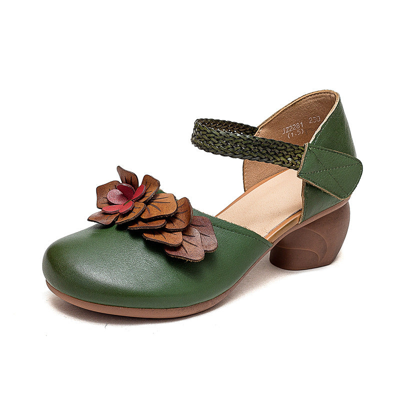 Women Summer Retro Casual Heel Sandals-RAIIFY