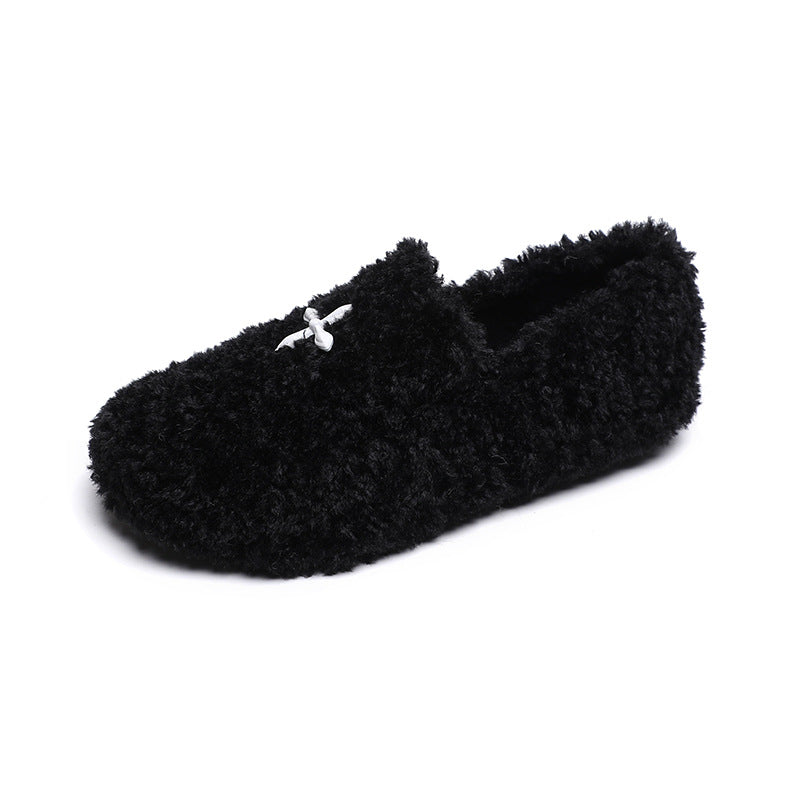Women Winter Flat Soft Fur Casual Shoes-RAIIFY