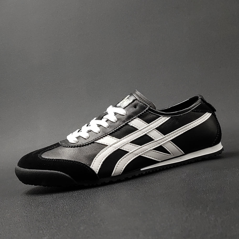 Men Stylish Patchwork Leather Flat Casual Shoes-RAIIFY