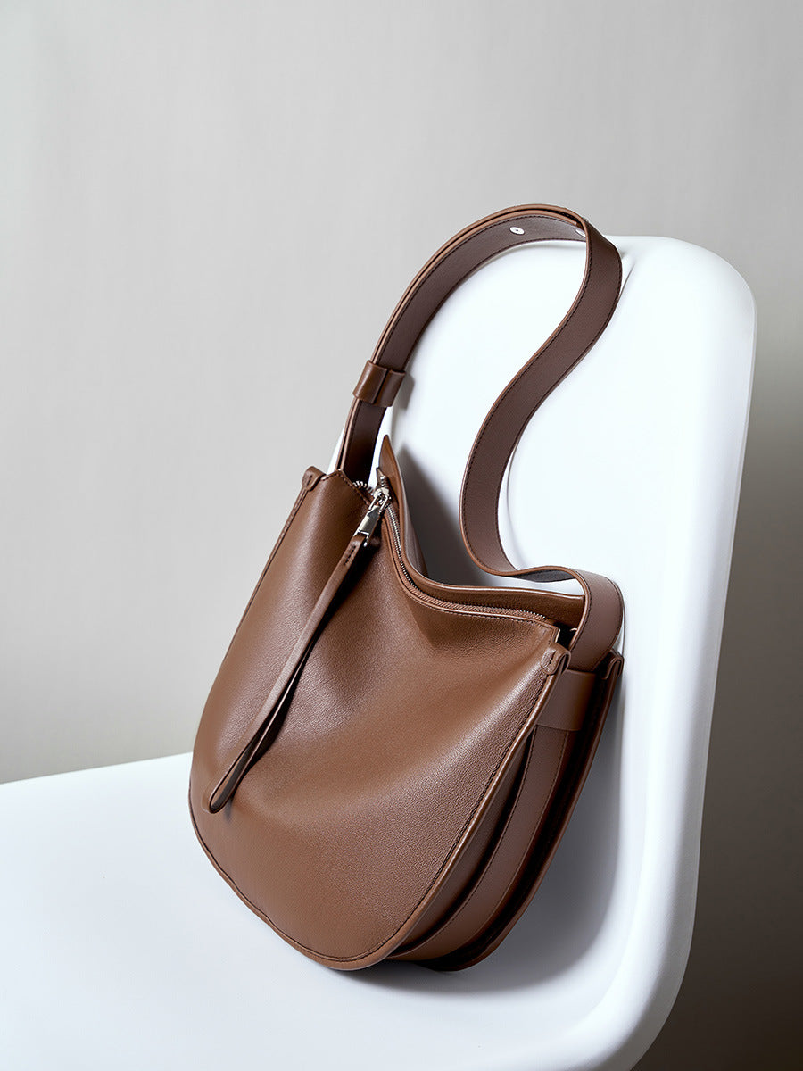 Women Minimalist Fashion Soft Leather Tote Bag-RAIIFY