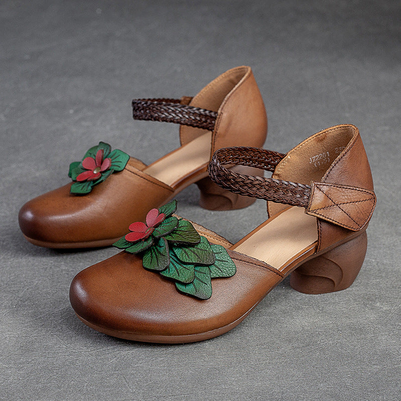 Women Summer Retro Casual Heel Sandals-RAIIFY