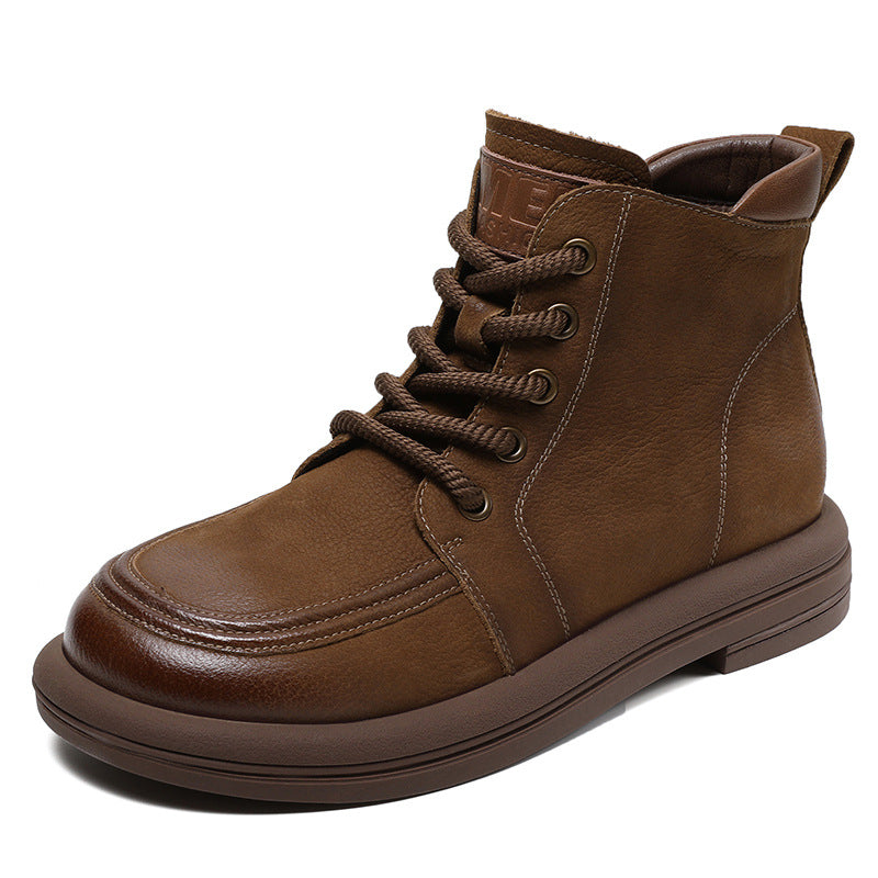 Women Retro Suede Handmade Casual Ankle Boots-RAIIFY