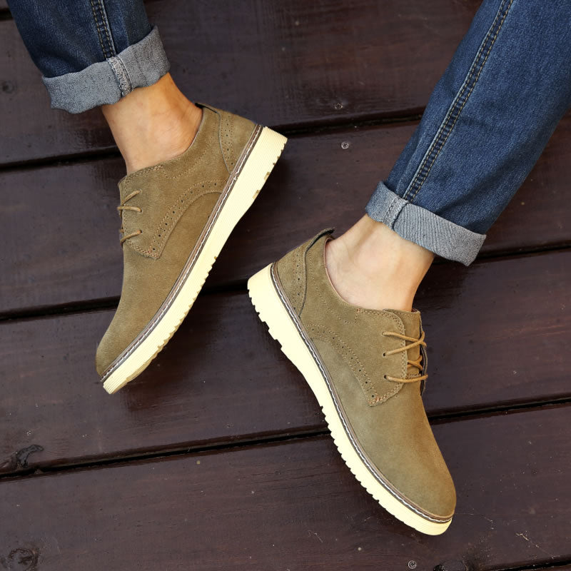 Men Retro Leather Flat Casual Oxford-RAIIFY