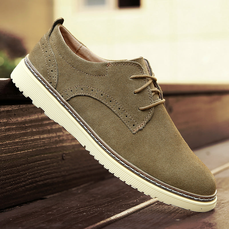 Men Retro Leather Flat Casual Oxford-RAIIFY