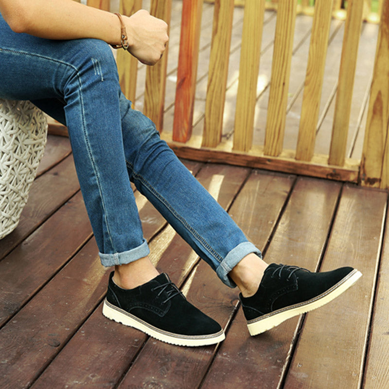 Men Retro Leather Flat Casual Oxford-RAIIFY