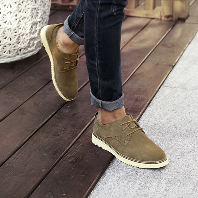 Men Retro Leather Flat Casual Oxford-RAIIFY