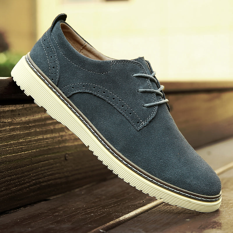Men Retro Leather Flat Casual Oxford-RAIIFY