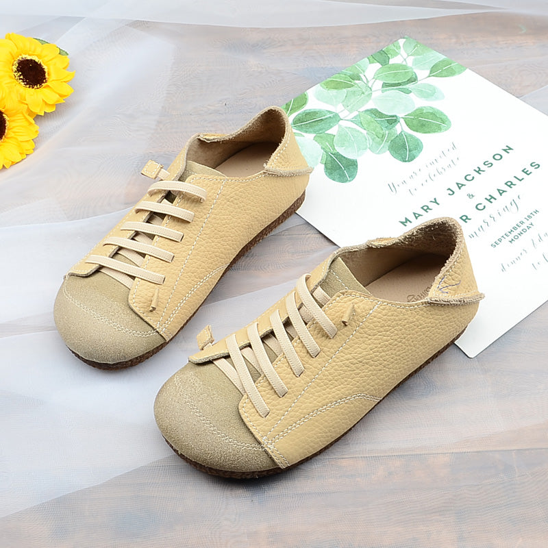 Women Handmade Leather Soft Casual Shoes-RAIIFY