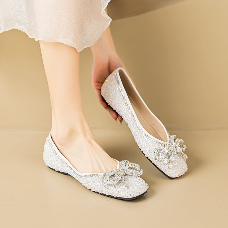 Women Fashion Crystal Comfort Soft Flats-RAIIFY